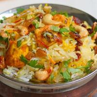 Paneer Biryani · Veg biryani also known as vegetable biryani is an aromatic rice dish made with basmati rice,...
