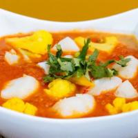 Aloo Gobi · Gluten-free, vegan. Dry preparation of potatoes and cauliflower spiced with cumin ginger and...
