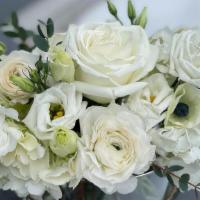 Medium Arrangement (White/Green) · Medium arrangement all white flowers varying with green accents. Medium arrangement will be ...