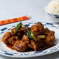 General Tso'S Chicken · Most popular. Spicy battered chicken with red peppers.