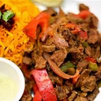 Beef Suqaar · With rice.