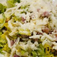 Nocella Chopped Salad · Original Italian chopped salad with romaine, iceberg, Provolone, Fontina, Italian meats, pep...