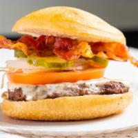 Homemade Roll Bacon Cheeseburger · 