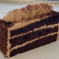 Chocolate Mousse Cake Slice · Chocolate Cake with a chocolate mousse incing