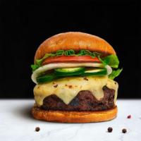 Jalapeno Paradox Burger · American beef patty topped with melted cheese, jalapenos, lettuce, tomato, onion, and pickle...