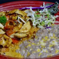 Pollo Chipotle · A great blend of chipotle and spices with grilled chicken, bacon, onions, and bell peppers o...