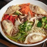 Tofu Or Dumpling Soup · Vegan/Vegetarian Available. Korean Tofu or Pot Sticker soup cook in flavorful broth with veg...