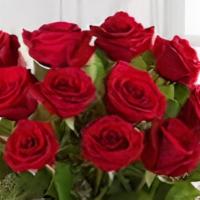 Dozen Forevermore Red Roses · Dozen  red roses
Gypsophilia