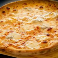 4 Formaggi · Mozzarella cheese, gorgonzola cheese, smoked caciotta cheese, taleggio cheese