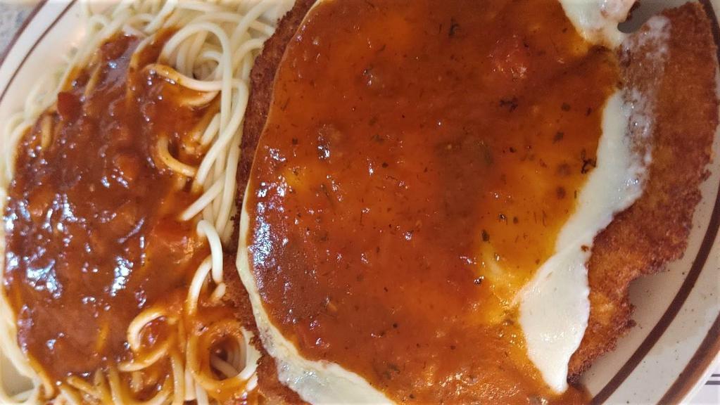 Spaghetti · Served with soup or salad roll and butter.