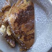 Challah French Toast Plain · With fresh fruit.