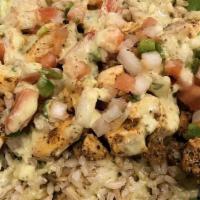 Regular Bowl Bank Street (Gf) · Choice of Protein, Rice, Pico de Gallo, Lettuce, Cilantro Lime Dressing