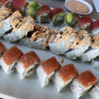 Rainbow Roll · Ichiban must try.

Consuming raw or undercooked seafood and shellfish, meat, poultry or eggs...