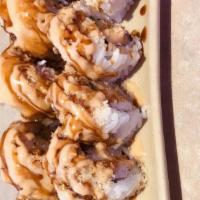 Crunchy Dancer Roll · Hot and spicy. Ichiban must try. Spicy tuna with cream cheese, deep fried with chef's specia...