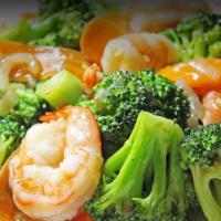 Shrimp With Mixed Vegetables · Served with choice of rice.
