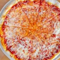 Cheese Pizza · Our signature pizza sauce and mozzarella cheese.