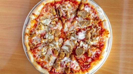Meat Lover Pizza · Pepperoni, Sausage, Meatball, Bacon, Ham, sauce, and mozzarella cheese.