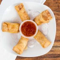 Vegetable Spring Roll · Fried veggie spring roll with Sweet roll sauce.