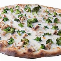Chicken & Broccoli Alfredo Pizza (10