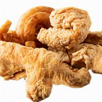 Chicken Finger Dinner · Fresh cut chicken breast hand coated and cooked to order. With your choice of two sides and ...