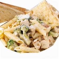 Chicken - Broccoli - Alfredo With Ziti · Homemade Alfredo sauce made to order with fresh grilled chicken and fresh broccoli. Served w...