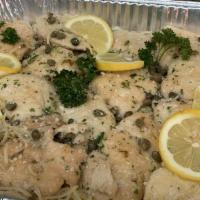 Veal Piccata · White wine sauce, capers.