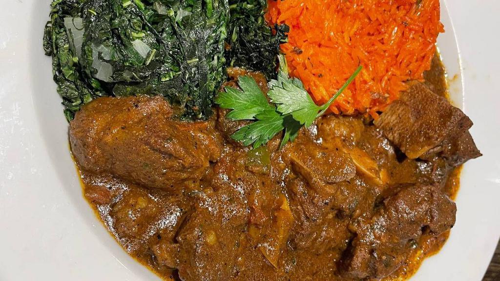 Beef Stew / Nyama Mchuzi · Slow cooked marinated beef stew in authentic Swahili village spices and seasoning.