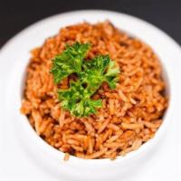 Pilau Rice · Basmati rice with aromatic spices.