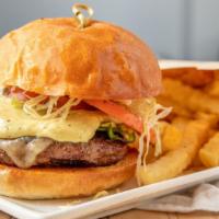 West Coast Burger · shaved jalapeno || cheddar || shaved lettuce || tomato || avocado mayo || house-baked bun