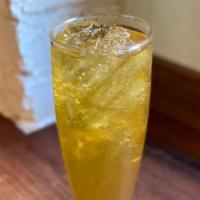 24Oz Iced Tea · House-Brewed Organic Iced Tea from 'Two Leaves and a Bud' Tea Co. Specify Flavor Below. All ...