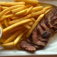 Kids Steak + Fries · 4oz tender steak thinly sliced and served with pub fries