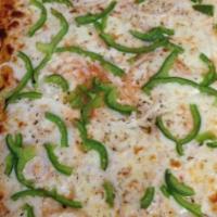 Buffalo Chicken Broccoli Alfredo Pizza · Alfredo Sauce, Cajun Grilled Chicken, Fresh Broccoli, Fresh Garlic & our 3 Cheese Blend (No ...