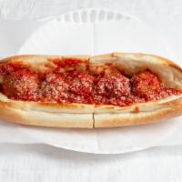 Meatball Parm · Homemade Meatballs topped with our Homemade Marinara Sauce  & Provolone Cheese melted in the...