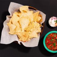 Chips And Salsa · Tortilla chips with housemade fresh salsa.