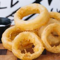 Onion Rings · Beer batter and buttermilk ranch.