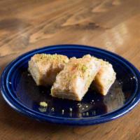 Baklava  · Baklava is a layered pastry dessert made of filo pastry, filled with chopped nuts, and sweet...