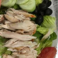 Bj Salad Supreme · Our garden salad bulging with fresh chunks of our roasted chicken.