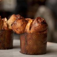 Cinnamon & Pecan Rose · Enriched egg dough similar to brioche rolled to create a rose shape.. Contains: Wheat, Dairy...