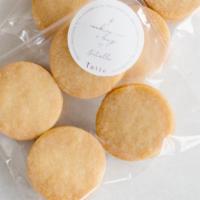 4 Cookies In A Bag - Butter Cookies · Bag of four of our Tatte Signature Plain Butter Cookies.. Contains: Wheat, Dairy, Egg