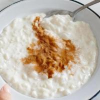 Rice Pudding · Creamy rice pudding made with arborio rice. Delivery treat anytime of day! | Size: 8 ounces....