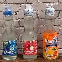 Ramune · Japanese soda in a glass bottle with a marble that you have to pop in to open.