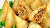 Chicken Samosa (2 Pcs) · Handmade pastry filled with sautéed seasoned minced chicken. Served with green and red chutn...