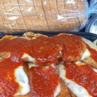 Italian Combo - Fm Style · Pick 2: Chicken Cutlet Parm (3), Veal Cutlet Parm (3), Eggplant Parm (4). Served over Pasta