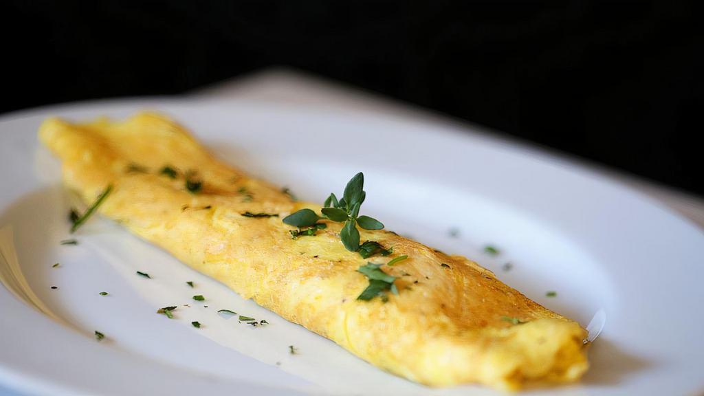 Plain Omelette Breakfast · Made with three large fresh eggs. Served with homefries.