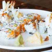 Special Roll Combination · A: California, shrimp tempura and eel cucumber roll. B: spicy tuna, salmon avocado and spicy...
