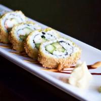 Lobster Tempura Roll · Asparagus, avocado and soy paper. Fried.