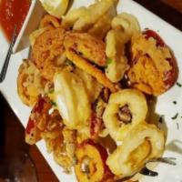 Calamari Fritti & Cherry Peppers · With Cherry Peppers.