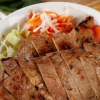 Pork Chops Vermicelli · 香茅猪排米粉沙拉 Pan-seared pork chops with vermicelli, lettuce, carrot, cucumber, mint & tomato. Se...