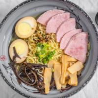 Miso Ramen · Regular. Pork & chicken broth with miso paste & wavy egg noodle topped with roasted pork (ch...