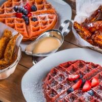Neighborhood Chicken & Waffles · Pick and choose your choice of waffles and wings.